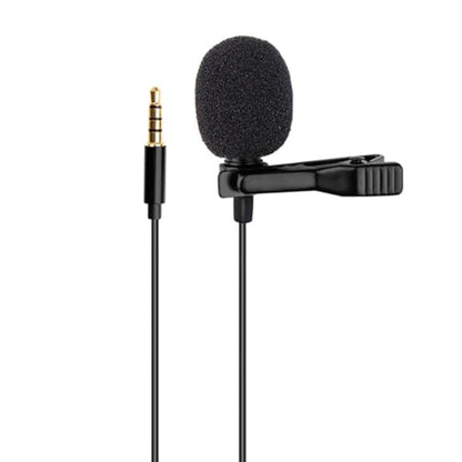 Omnidirectional Lavalier Microphone 3.5mm Clip-on for Laptop Smartphone