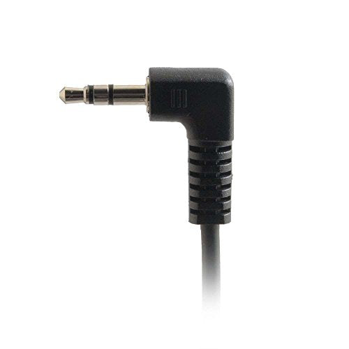 Legrand - C2G Velocity 3.5mm Right Angle Stereo Audio Extension Cable, Male to Male Auxiliary Cable, Black Auxillary Port Extension Cable, 1.5 Feet, 1 Count, C2G 40582