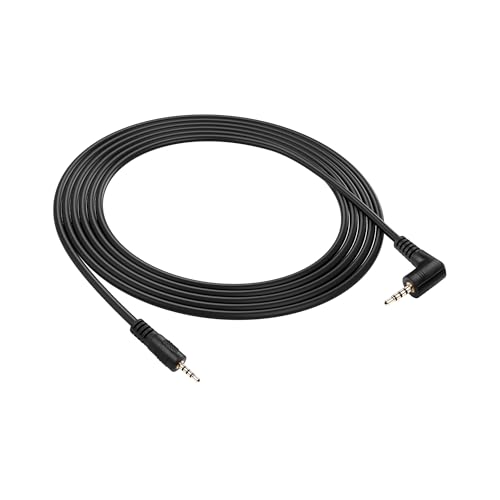 Right Angle 2.5mm Audio Aux Cable，90 Degree 2.5mm Male to Male TRRS Stereo Headset Headphone Jack Connector Cable for Headset Headphone Microphone（1.8M）