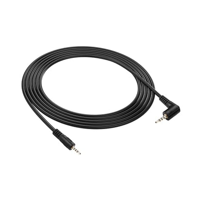 Right Angle 2.5mm Audio Aux Cable，90 Degree 2.5mm Male to Male TRRS Stereo Headset Headphone Jack Connector Cable for Headset Headphone Microphone（1.8M）