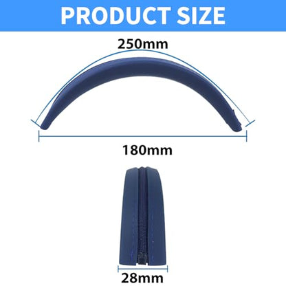 Adhiper Silicone Sweat Headband Cover for Beats Studio Pro & Studio 3 Headphones, Silicone Cover Headphone Cover Accessories for Beats Studio Pro, Studio 3 Headband, Washable & Sweatproof - Blue - color: Blue