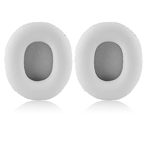Replacement Earpads for Audio-Technica ATH M50X M40X M30X M20X Professional Studio Monitor Headphones with Protein Leather & Memory Foam Ear Cushions (White) - color: White