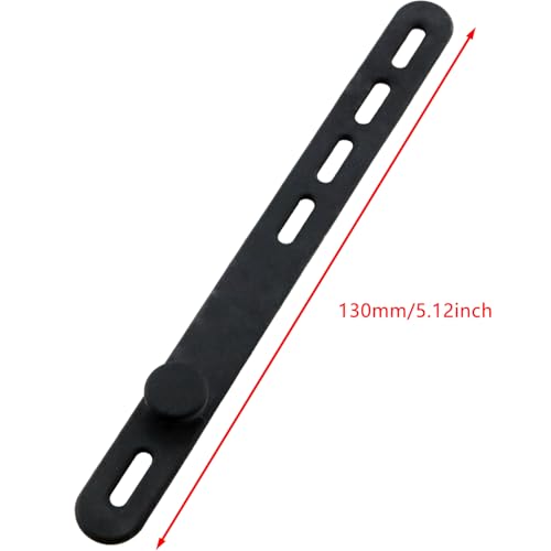 10PCS Black Adjustable Silicone Cable Organizer 130x12mm Earphone Cord Holder Data Line Storage Tie