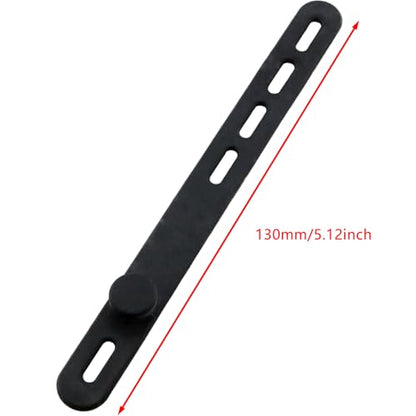 10PCS Black Adjustable Silicone Cable Organizer 130x12mm Earphone Cord Holder Data Line Storage Tie