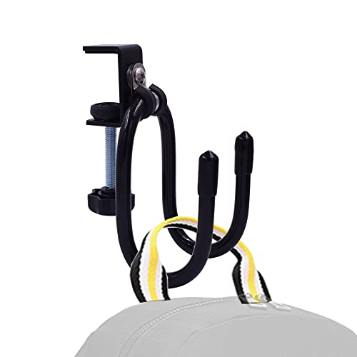 YYST Desk Mount Clamp-On Bag Holder Hook Backpack Hanger Portable for Backpack, Handbag, Purse, Laptop Bag, Tote Bag, Messenger Bag,Table Desk, Under Counter (20 lb. Capacity) (1)