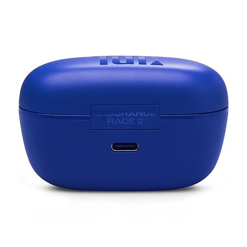 JBL Endurance Race 2 - True Wireless Earbuds - Blue | Waterproof and dustproof, Ergonomic wing enhancer with Twistlock technology, Enhance your work-out with Sports Mode - color: Blue