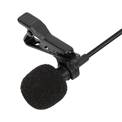 Professional USB Stereo External Microphone with Clip High Sensitivity Omnidirectional Sound Recording for Hero 3 3 Plus 4 Cameras Black 59 Inch Cable