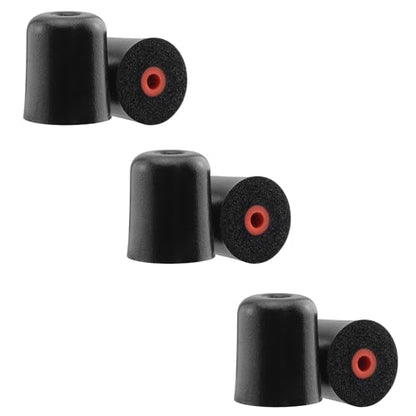 Foam Ear Tips for Walkers, ISOtunes, Westone, Shure, Plugfones | Replacement Memory Foam Tips, Ultimate Comfort, 3 Pairs (Black, M) - size: M