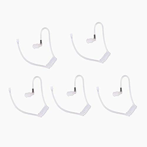 Replacement Earpiece Tube for Motorola Kenwood Baofeng Radio | Also Fit Midland Retevis Surveillance Headset (5 Packs) - color: (5 Packs)