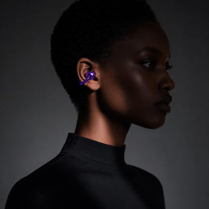 OpenEarRing Open Ear Headphones, Open Ear Earbuds, Clip-On Wireless Earbuds with Bluetooth 6.0, Built-in Mic, 40H Playtime, Lightweight Secure Fit Earbuds for Running, Sports, Workout, purple earbuds