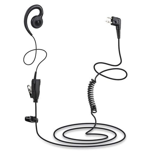 HWAYO Walkie Talkie Swivel Earpiece with Microphone and PTT for MOT Two Way Radio - Motorola Swivel Earpiece Compatible with Walkie Talkies CLS1410, CLS1100, HKLN4604A (1 Pack) - size: 1 Pack