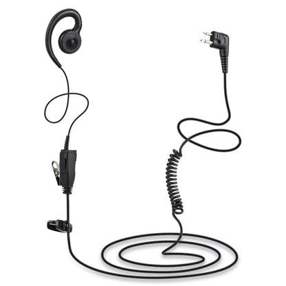 HWAYO Walkie Talkie Swivel Earpiece with Microphone and PTT for MOT Two Way Radio - Motorola Swivel Earpiece Compatible with Walkie Talkies CLS1410, CLS1100, HKLN4604A (1 Pack) - size: 1 Pack