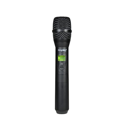 Kingdom SYSV52 1000 Channel UHF 4 Handheld V5 Wireless Microphone System with Individual Volume Control and is Designed for Operation Within 200 Feet of The Receiver - style: 4 Handheld Mic