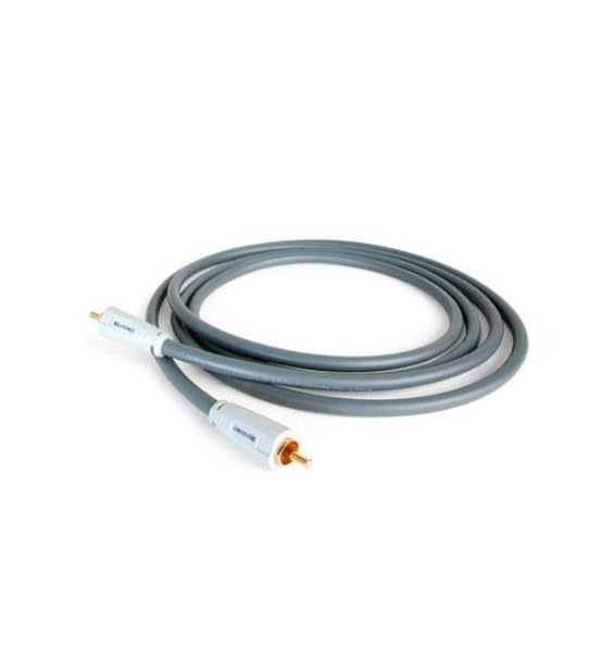 B3-DIGCOAX-2 B3 Series Digital Coax Cable, 6.5' (2m) – 22AWG Solid Copper Conductors, Dual Shielding, Ultra-Flexible Jacket, Low-Profile RCA Connectors, PCM/Dolby Digital/DTS Audio Support