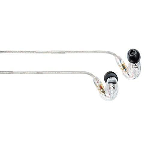 Shure SE215-CL Sound Isolating In Ear Stereo Earphones (Clear) with 3 Pairs of Triple Flange Sleeves for Better Sound Isolation