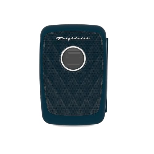 Frigidaire Mini Portable Compact Personal Cooler Fridge, 4 Liter Capacity Chills Six 12 oz Cans, 100% Freon-Free & Eco Friendly, Includes Plugs for Home Outlet - AZURE, BUILT IN BLUETOOTH SPEAKER - color: Azure