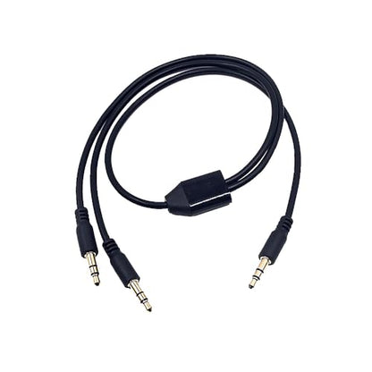 1.6ft 3.5mm Splitter Audio Cable, 1 Male to 2 Ways Male 1/8 Inch 3.5mm TRS Stereo Jack Headphones Splitter Adapter Y AUX Cable for Smartphones, Computers, MP3s, Earphones, Speakers
