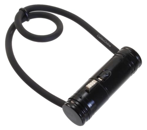 CablesOnline, 2-Pack 1ft. Low-Profile Slim Right-Angle 3-Pin XLR Male to Female Adjustable-Angle Microphone Cable, X3-0001-2