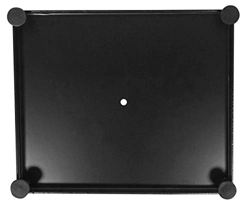 Rockville RS21B V2 Pair 21" Steel Bookshelf Speaker/Monitor Stands, Black | 60 Lb Capacity, Cable Management, EVA Pads, Brass Spikes, Rubber Feet, 9x9 Top Plate, Brass Spikes, Powder Coated - color: Black