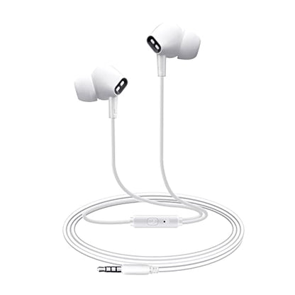 Wired Earbuds Headphones for School with Microphone Noise Isolating Stereo Bass in-Ear Earphones – for Smartphones, Tablets, Schools, Ipads, Multiuse - 3.5mm Plug in Audio Jack - White - color: White