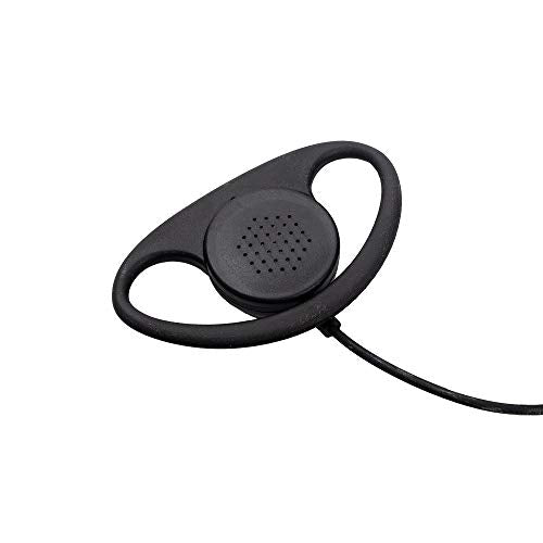 Caroo D Shape Earpiece Headset with Mic PTT Compatible with Baofeng UV-5R BF-888S BF-F8HP BF-F9 UV-82 UV-82HP UV-82C Kenwood TK-2107 TK-3107 Walkie Talkies Two Way Radio 2 pin