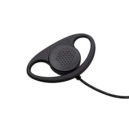 Caroo D Shape Earpiece Headset with Mic PTT Compatible with Baofeng UV-5R BF-888S BF-F8HP BF-F9 UV-82 UV-82HP UV-82C Kenwood TK-2107 TK-3107 Walkie Talkies Two Way Radio 2 pin