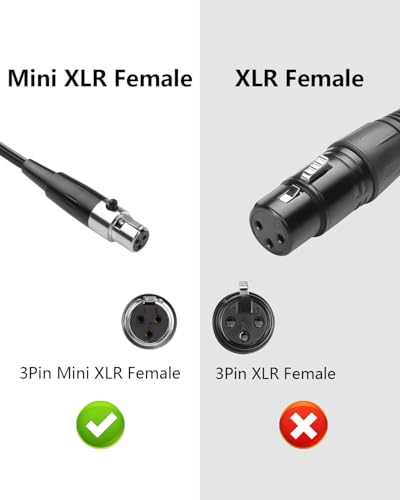 CERRXIAN 3.5mm to Mini XLR Stereo Audio Coiled Cable 90° 1/8" TRS Jack to 3 Pin Mini XLR Female Stereo Adapter Connector for Digital Camera, Microphone, Audio Mixer, Cell Phone, Laptop, Speaker 1.64Ft - size: 3.5MM TRS Male to 3 Pin Mini XLR Female