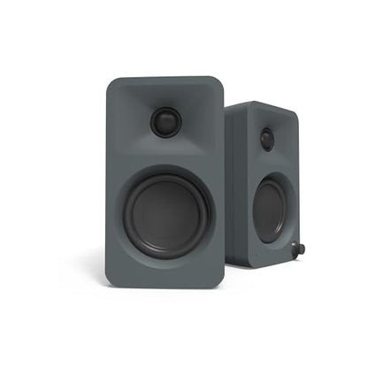 Kanto ORAMG 100W Powered Reference Desktop Computer Speakers with Bluetooth 5.0 and USB-C Input | Bi-Amplified | 100 Hz Automatic Crossover | Reference Quality Sound | Pair | Grey - color: Grey, size: 3" Woofer - 100 Watts