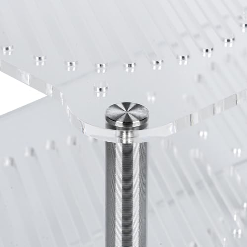 Fosi Audio Acrylic Amplifier Rack for Cooling Fan, Sturdy Audio Equipment Rack for Home Theater, HiFi and AV Component Rack, Ventilated Speaker Stand for Studio and Audio Devices