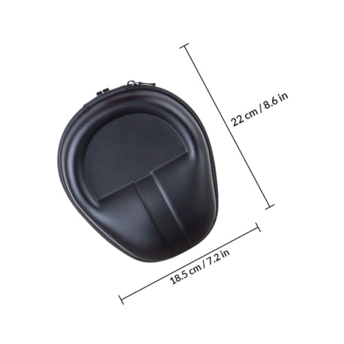 Ipetboom Protective Headset Bag Large Eva Carrying Case with Hard Shell for Over-Ear Headphones Travel Storage Black