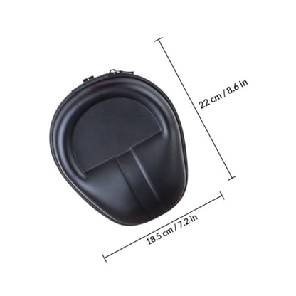 Ipetboom Protective Headset Bag Large Eva Carrying Case with Hard Shell for Over-Ear Headphones Travel Storage Black