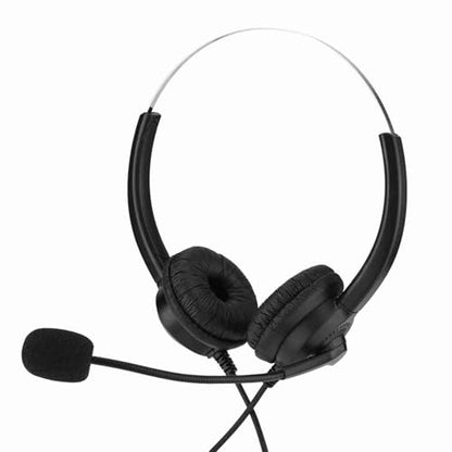 Cordless Phone Headphones with Rotating Noise Cancelling Earmuffs, Lossless Sound for Customer Service Office Call Center - size: Gomito da 2,5 mm