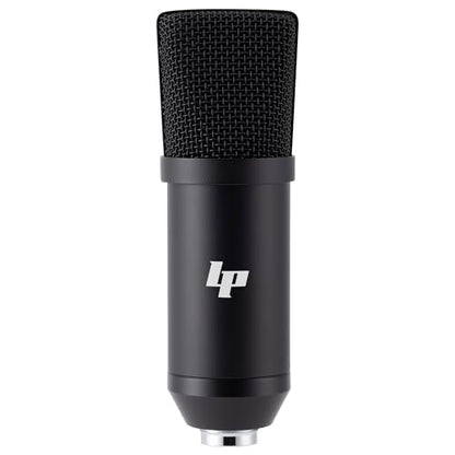 LyxPro Condenser Microphone for Studio, Vocals, Instruments, Podcasting and Professional Recordings with Shockmount, XLR Cable - Matte Black