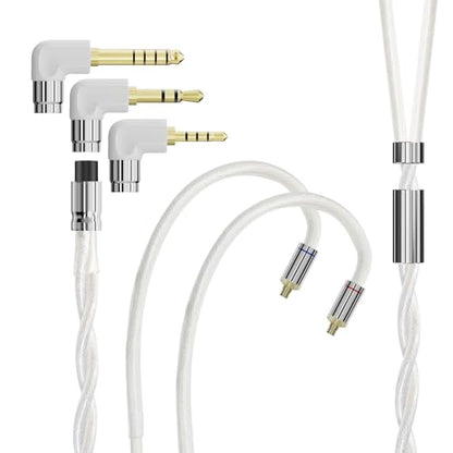 ARTTI A9 Earphone Cable 2.5/3.5/4.4mm 3in1 Plug 2 Cores 756 Strands Silver-Plated 7N OCC Copper Upgrade Cable, DQC/MMCX Plug (MMCX Bend) - size: MMCX BEND