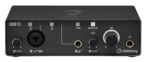 Steinberg IXO12 Black, 2x2 USB 2.0 24-Bit/192kHz Audio Interface With Cubase AI, Cubasis LE and Steinberg Plus Software - color: Black, style: IXO12