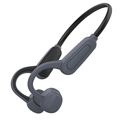 IP68 Underwater Waterproof Swimming Headset Bone Conduction Earphone with MP3 and Bluetooth for Swimmers Open-Ear Elastic Band (Grey) - color: Grey