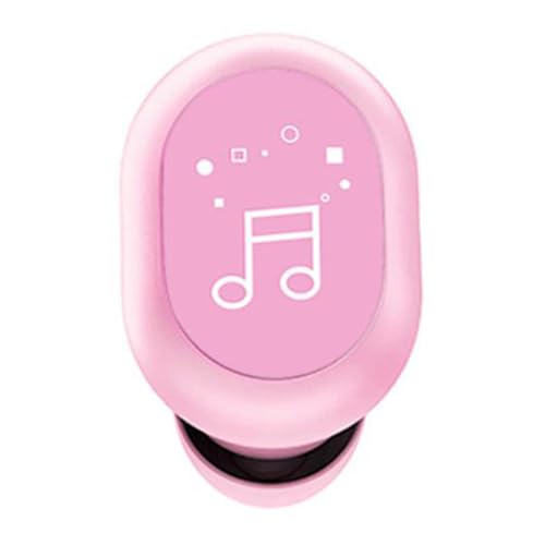 Fabater Single Ear Bluetooth Headset, BT 5.0 3 Hour Playtime Mini Wireless Earbuds, Truck Driver Headset with Touch Control Dual Interconnection IPX4 Sweatproof for Smart Phones PC TV (Pink) - color: Pink