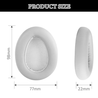 Aiivioll JBuds Lux ANC Replacement Ear Pads Compatible with JLAB JBuds Lux ANC Wireless Headphones, Earpads with Protein Leather, Earpads Cushions with Noise Isolation Foam (White)