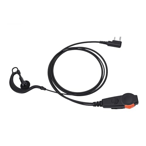 2 Pin Earpiece for Radio, Clear Sound Quality Wired 2 Way Radio Earhook Headset with Mic, Push to Talk Key, Designed for TH D7 TH F6 TK 220 etc