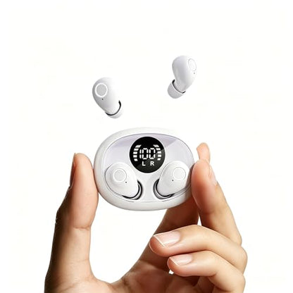 Smallest Invisible Earbuds Wireless Bluetooth, Low Profile Micro Tiny Discreet Hidden Earbuds for Work,Mini Small Headphones, Invisible Sleep Wireless Earphone for Small Earbuds