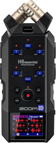 Zoom H6essential 6-Track 32-Bit Float Recorder Bundle with APH-6e Kit | Includes Zoom APH-6e Accessory Pack with hairy windscreen, padded case, AC adapter and USB-C cable. - style: H6e + APH6E Accessory Pack