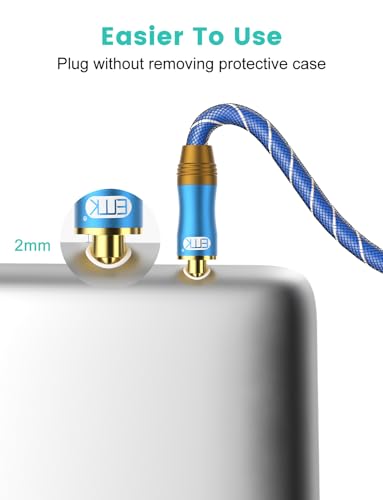 EMK 90 Degree Right Angle Aux Cable - [24K Gold-Plated,Sound Quality] Audio Stereo Male to Male Cable for Laptop, Tablets, MP3 Players,Car/Home Aux Stereo, Speaker or More (10FT/3M) - size: 10FT/3M
