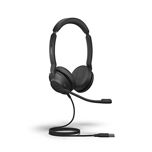 Jabra Evolve2 30 UC Wired Headset, USB-A, Stereo, Black – Lightweight, Portable Telephone Headset with 2 Built-in Microphones – Work Headset with Superior Audio and Reliable Comfort - size: Unified Communications, style: Stereo (USB-A)