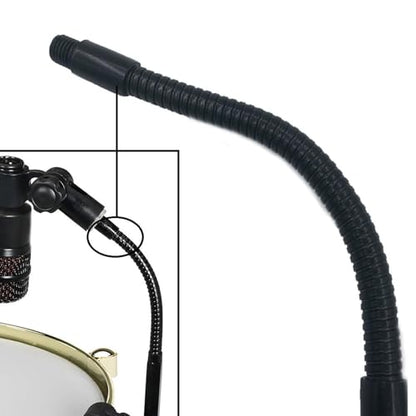 Drum Rim Microphone Clamp Percussion Microphone Mount Attachment for Drum Set Bass Drum Hoop, Drum Microphone Clip Holder with Tension Rod