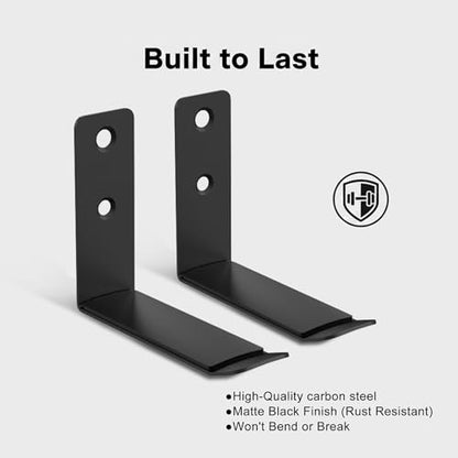 Heavyrain 2PCS Under Desk Headphone Hanger | Storage Hook Metal Desk Edge Hook Hanger with Clamp-On Design (Small) - size: Small