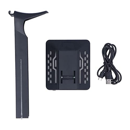 Headphone Stand with RGB Light, Dual USB 2.0 Ports Headset Stand, Stable Gaming Headset Holder with Non Slip Rubber Pad Desk Earphone Hanger for PC Gamers, 10.5x4.8x4.1in