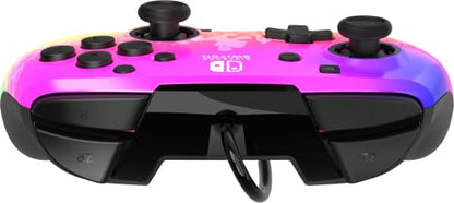 PDP REMATCH Enhanced Wired Controller, Officially Licensed for Nintendo Switch, Switch Lite & Switch - OLED Model, Nintendo Switch 2, Compatible Gamepad, Customizable Programmable Buttons, Super Mario Star Spectrum (Rainbow) - color: Star Spectrum