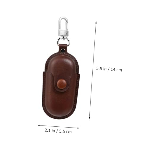 KALLORY Earbuds Storage Bag for in-Ear Headphones 3I, Waterproof Holder with Anti-Lost Scratch-Proof Dark Brown Cover for Travel and Daily Use