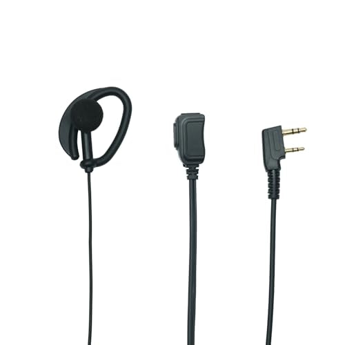 2-Pin G-Shape Earpiece Compatible with TK-3107 UV-5R 2-Pack