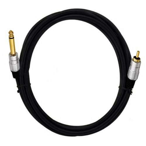 6.35mm to RCA, RCA to 1/4 Mono TS Cable, Gold Plated 6.35mm Mono Male to RCA Male Audio Interconnect Cable 6Feet/1.8M - color: 6.35 M to RCA M 1.8M/5.6Ft